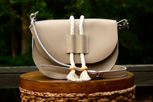 SALE!  Maddie Leather Saddle Bag Crossbody