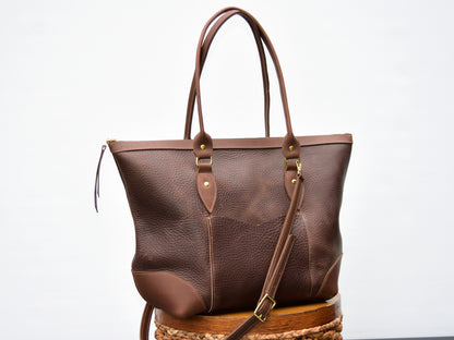 Eliot Oversized Leather Tote / Weekender  duffle