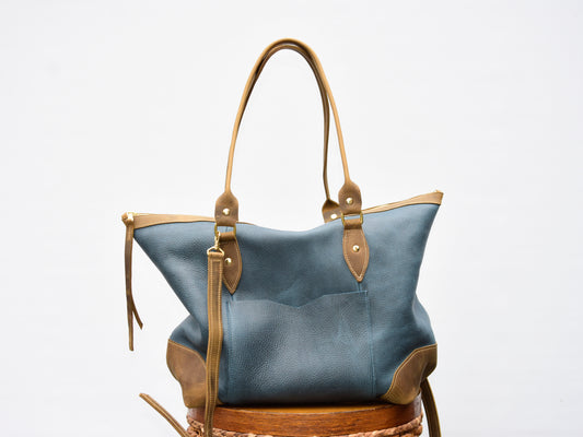 Eliot Oversized Leather Tote / Weekender  duffle