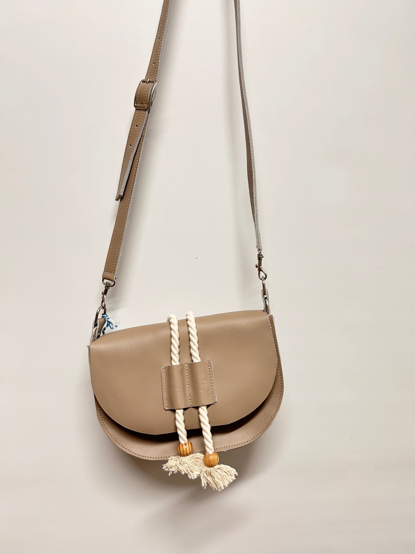 SALE!  Maddie Leather Saddle Bag Crossbody