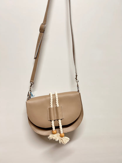 SALE!  Maddie Leather Saddle Bag Crossbody