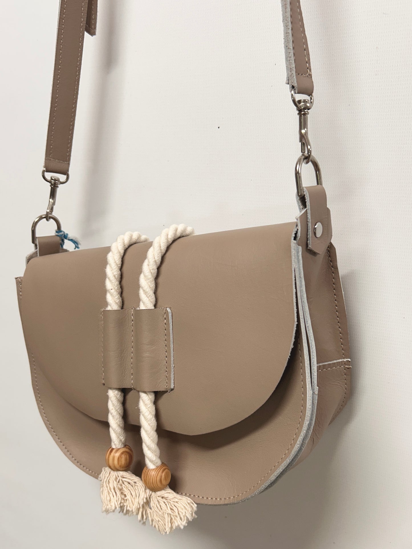 SALE!  Maddie Leather Saddle Bag Crossbody