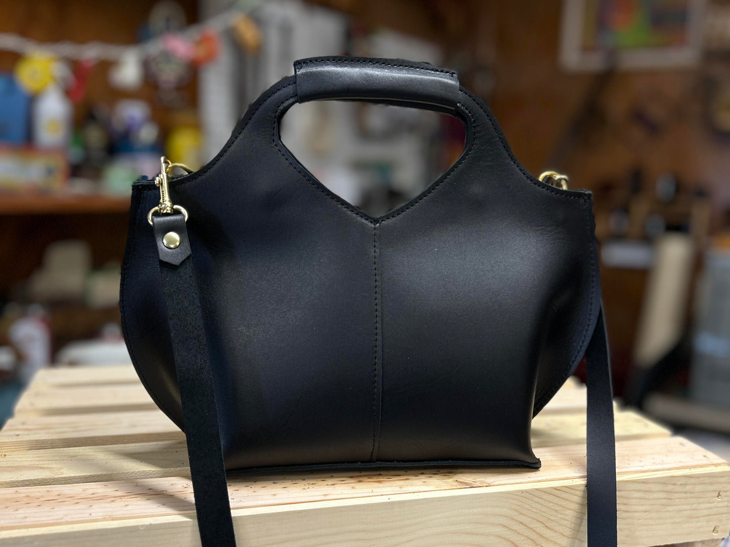 Jannie Leather Mini Satchel Bag