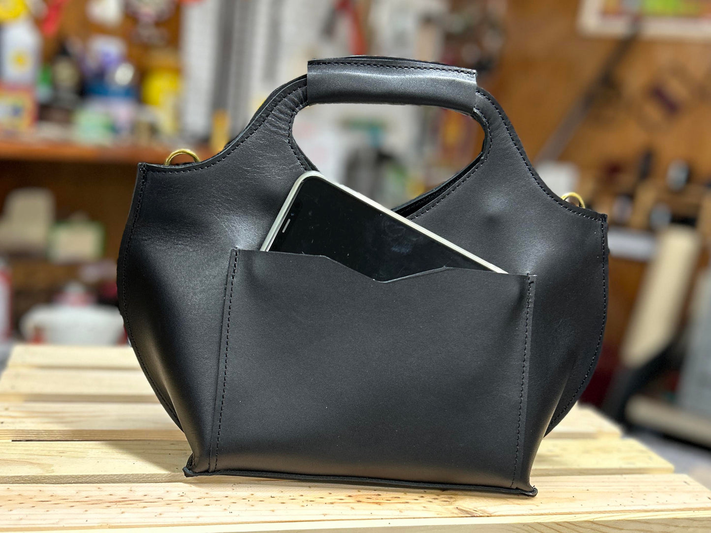 Jannie Leather Mini Satchel Bag