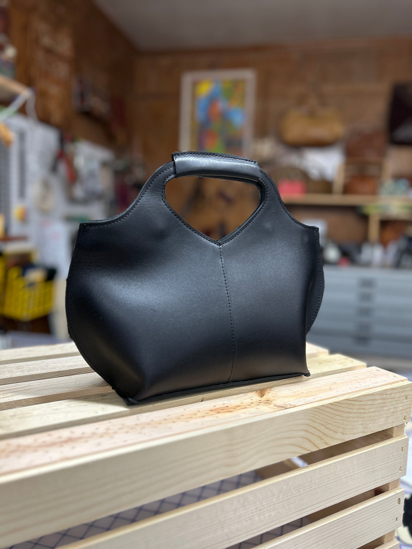 Jannie Leather Mini Satchel Bag