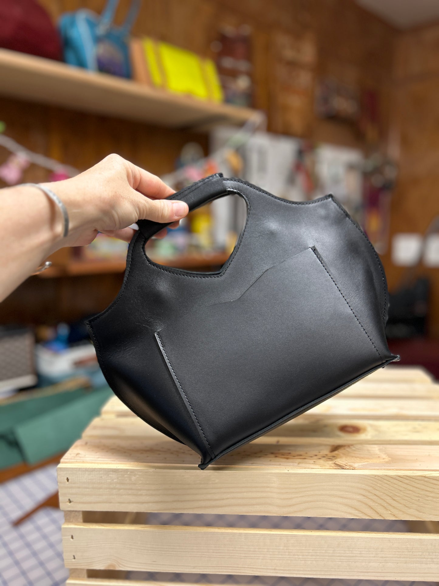 Jannie Leather Mini Satchel Bag