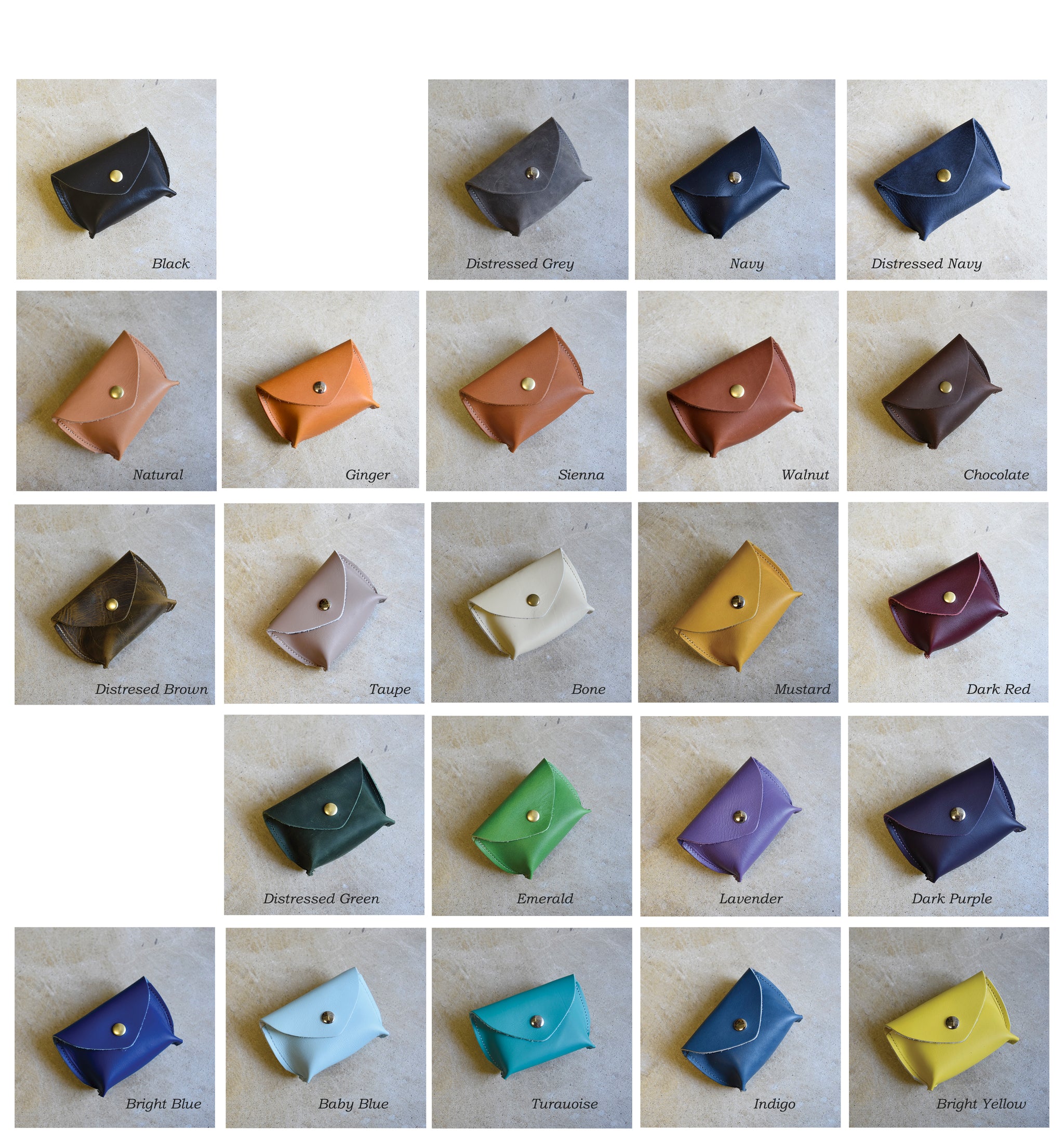Small Leather Envelope Crossbody Purse – BuboHandmade