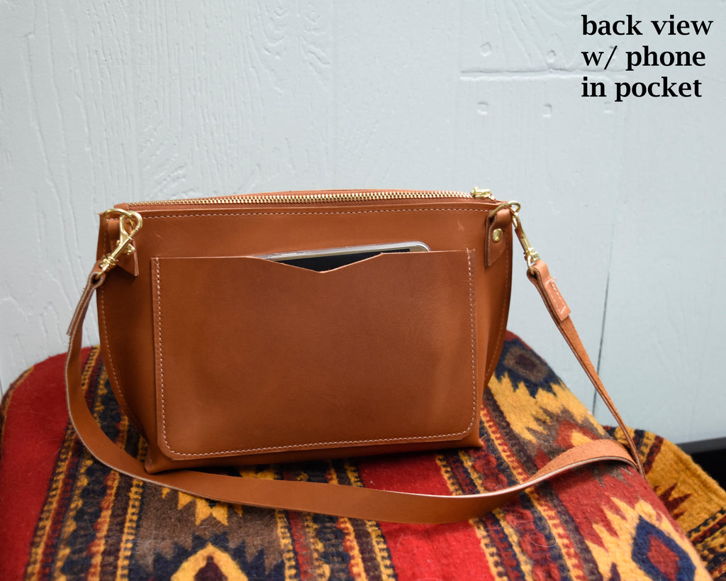 Everyday Leather Zip Cross-body / Leather Purse / Leather Crossbody Bag