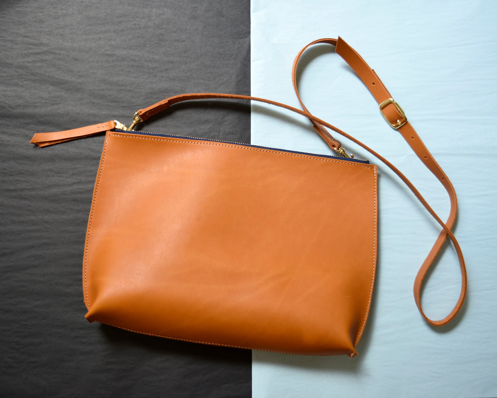 Crossbody Bag for Women Genuine Leather Wide Strap Shoulder Bag