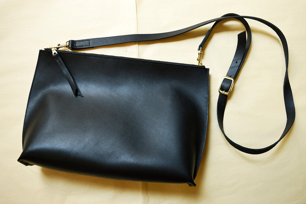 Large Everyday Zippered Crossbody, Genuine Leather Crossbody bag