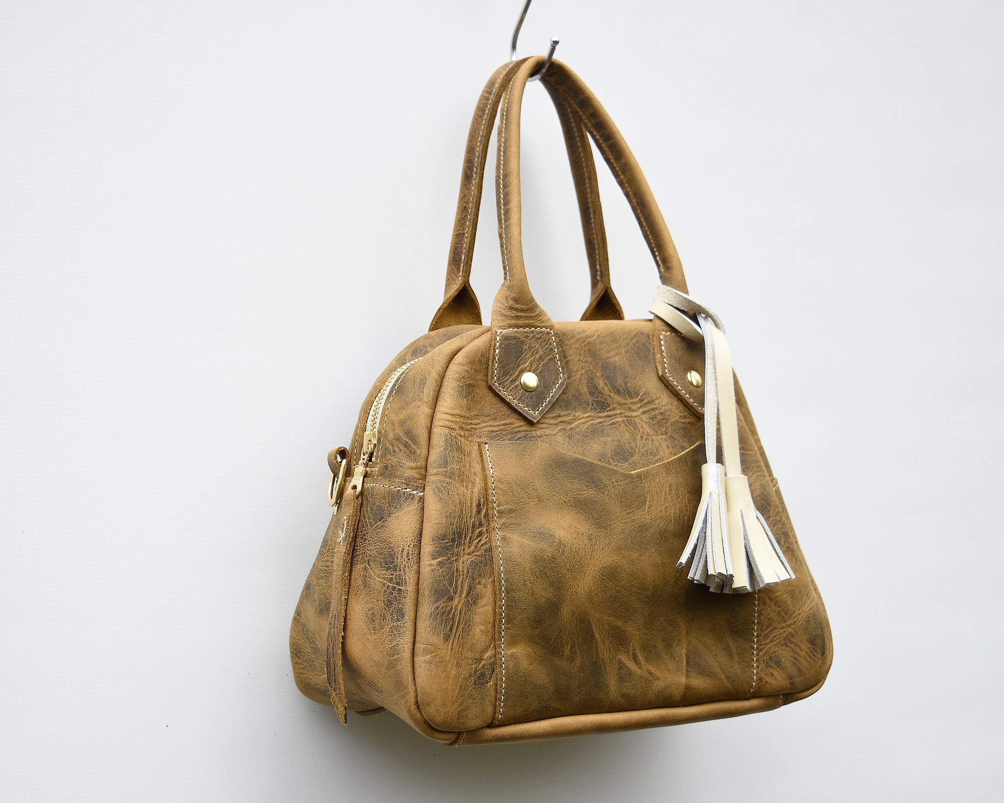 Catalina Leather Hobo Bag - Women's Leather Purse – BuboHandmade