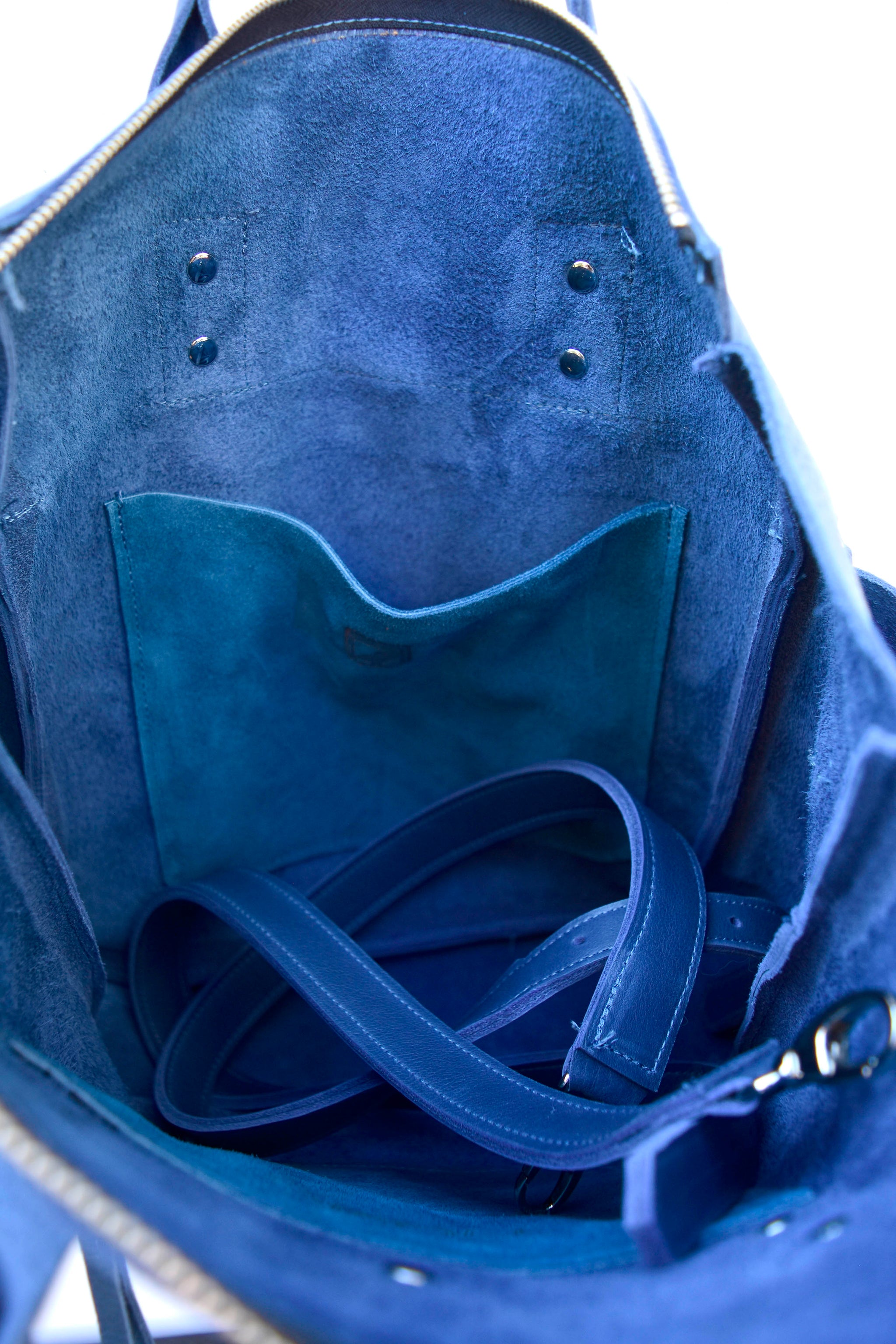 Hermes City backpack in Bleu indigo