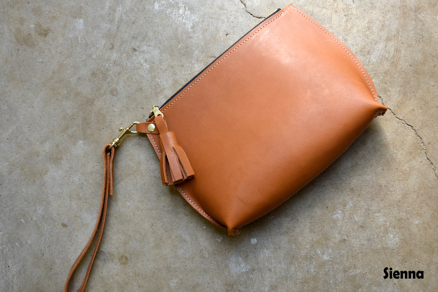 Everyday Leather Wristlet Clutch