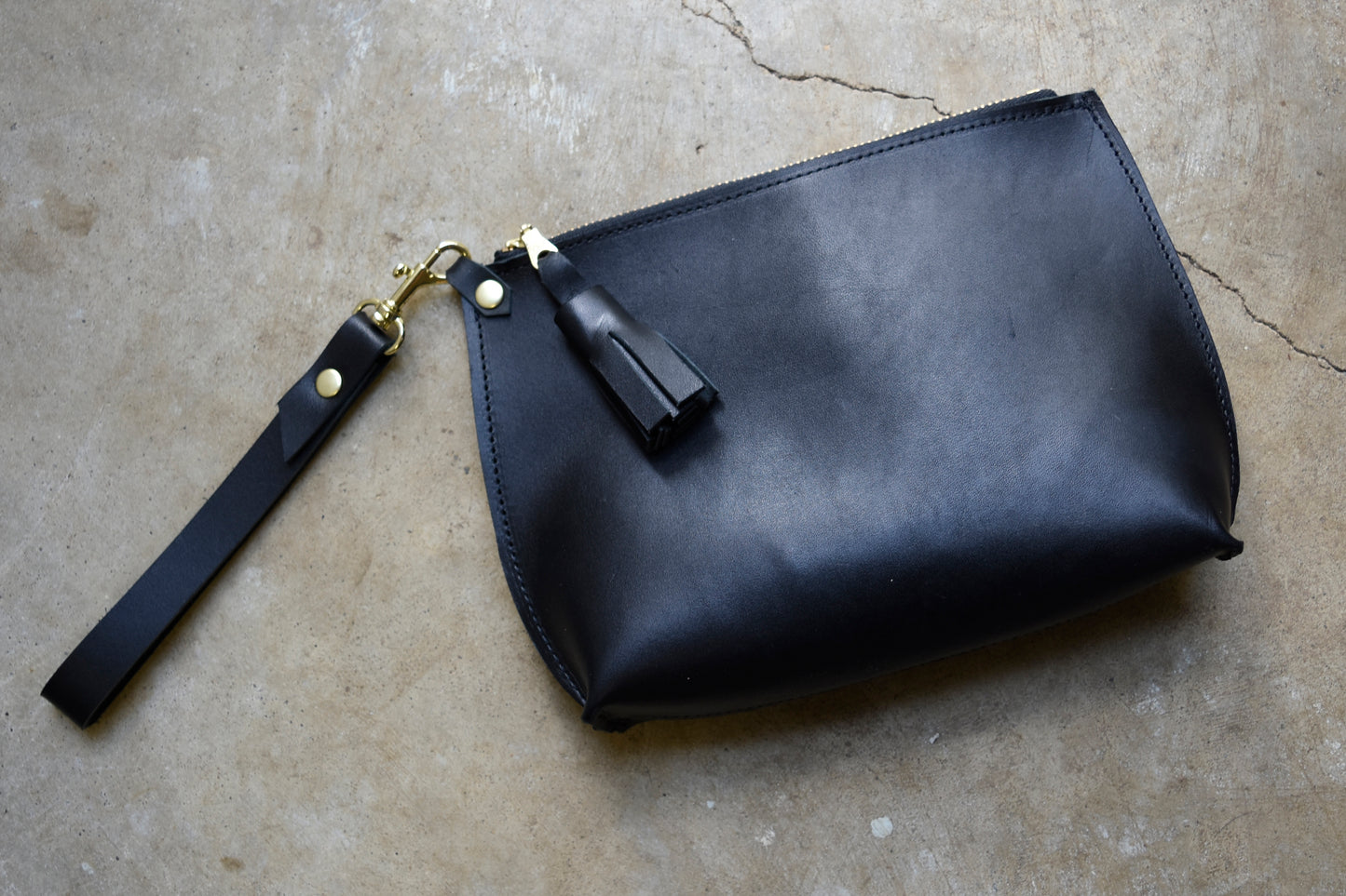 Everyday Leather Wristlet Clutch