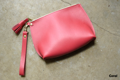 Everyday Leather Wristlet Clutch