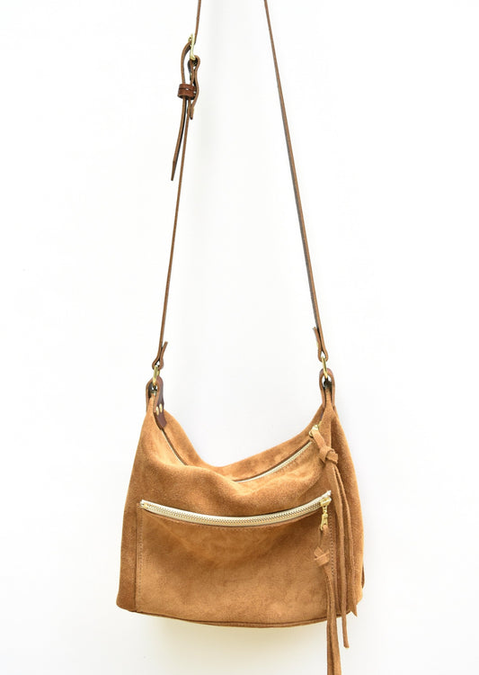 Zoey Suede Crossbody Purse