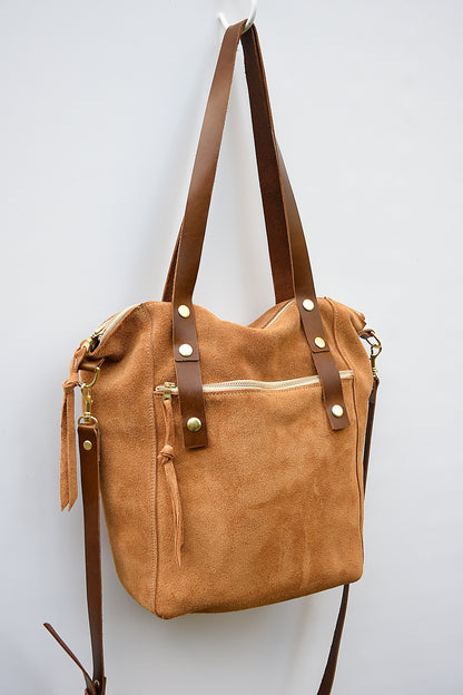 Zelda Leather Suede Tote