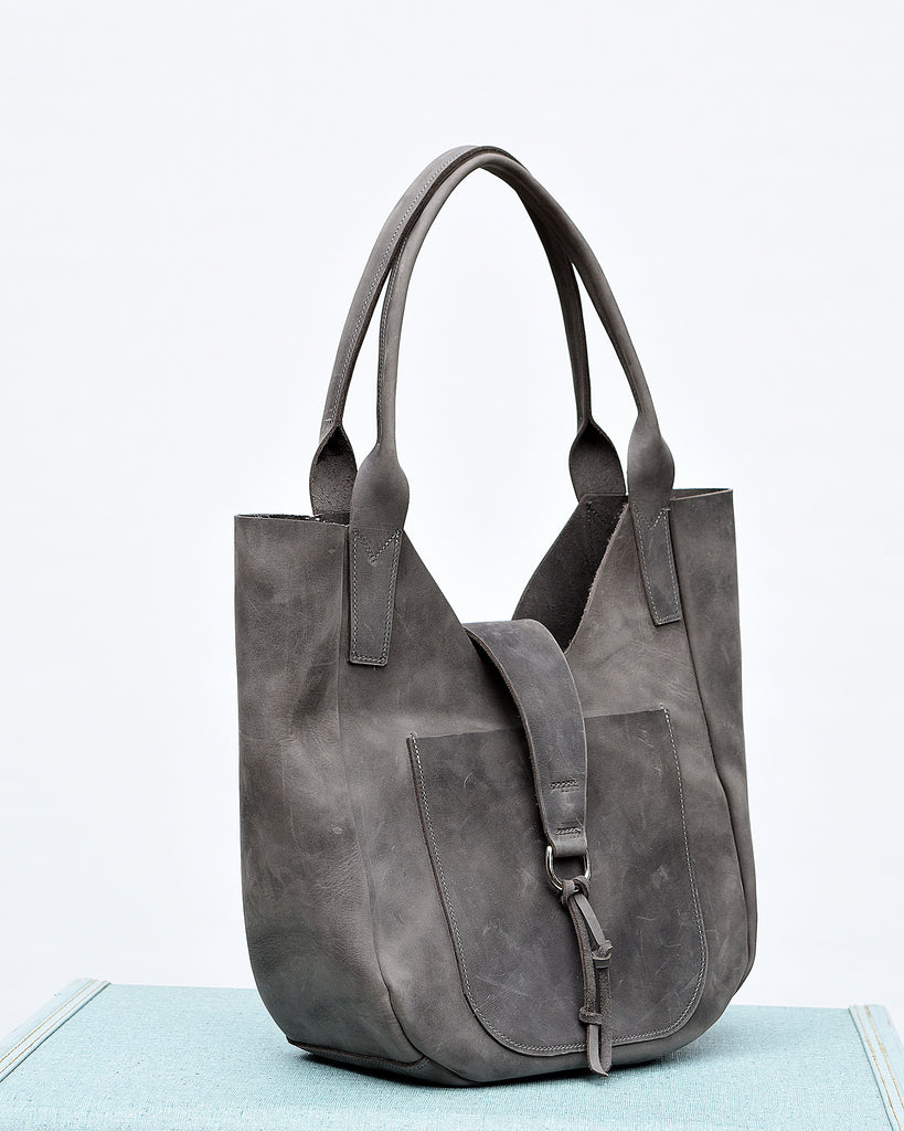Lucy Leather Hobo Tote