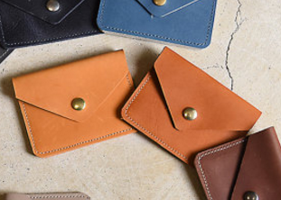 Envelope Leather Card Holder / Wallet