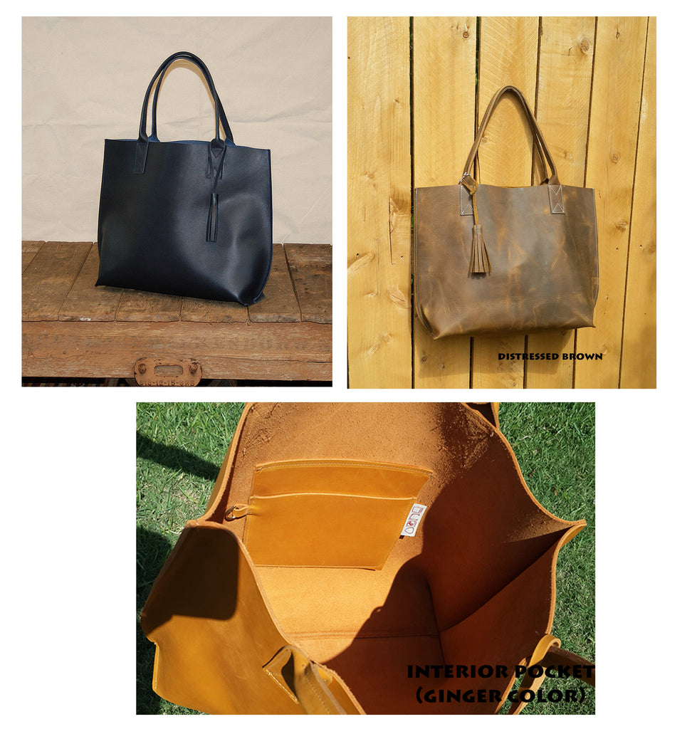 Large Everyday Tote - Large Leather Tote